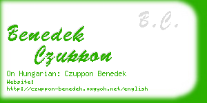 benedek czuppon business card